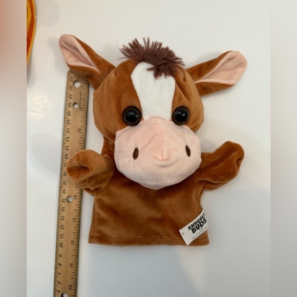 Lot of 4 Toddler Hand Puppets Melissa and Doug Snuggle Bud Cat Parrot Cow Bunny - Picture 4 of 5